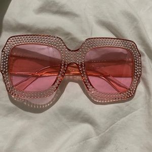 pink glasses